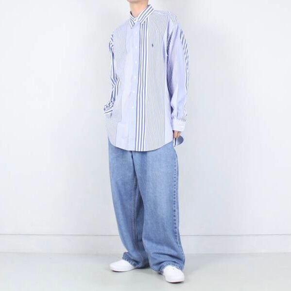 Ralph Lauren クレイジー ストライプシャツ ”BLAKE”オーバーサイズ【FF