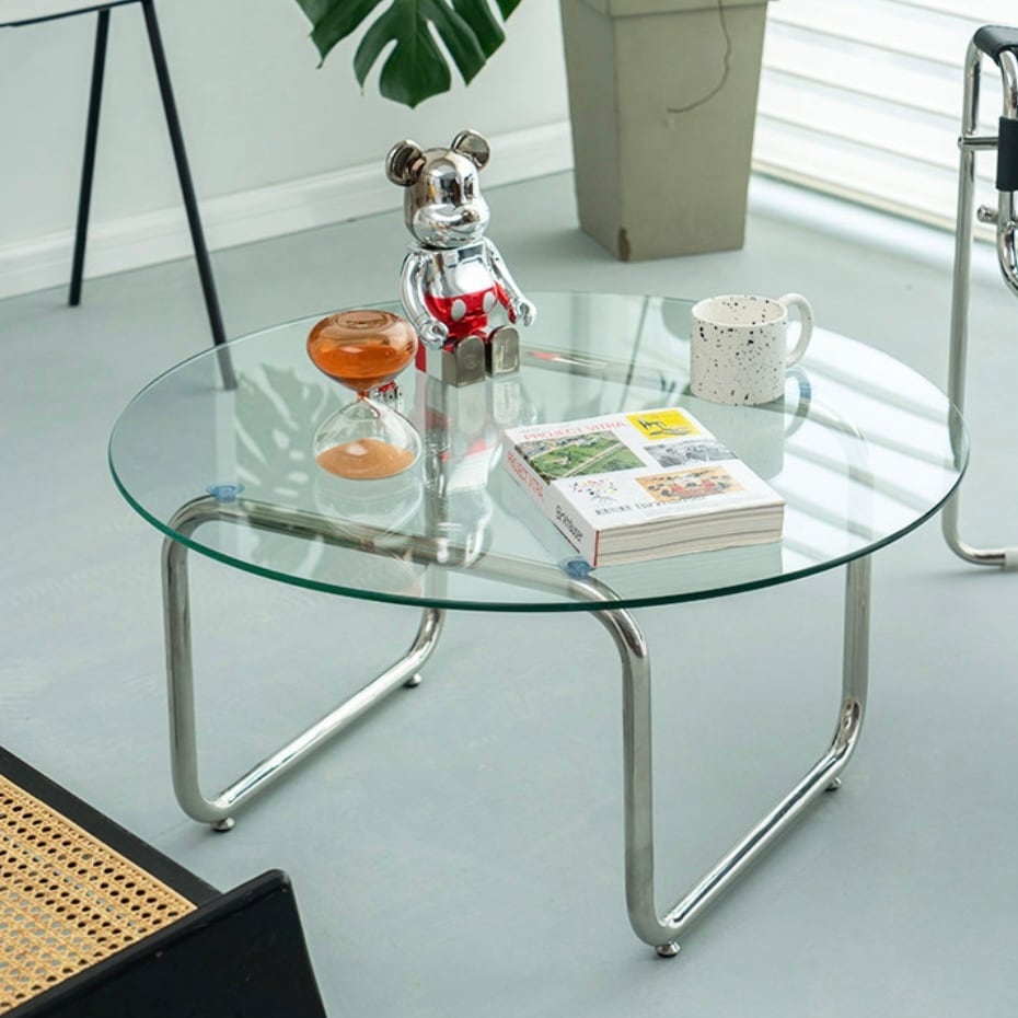 clear glass low table 2size / クリア ガラス ローテーブル clear glass low table 2size / クリア ガラス ローテーブル