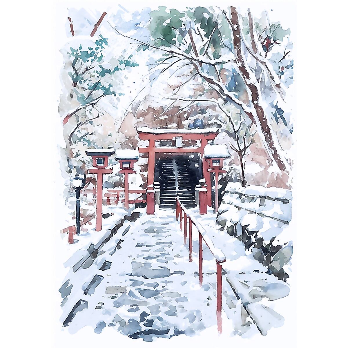 絵画 インテリア 絵 額付(銀) 油絵 uF6-062903 風景 冬景色 2038465962.jpg