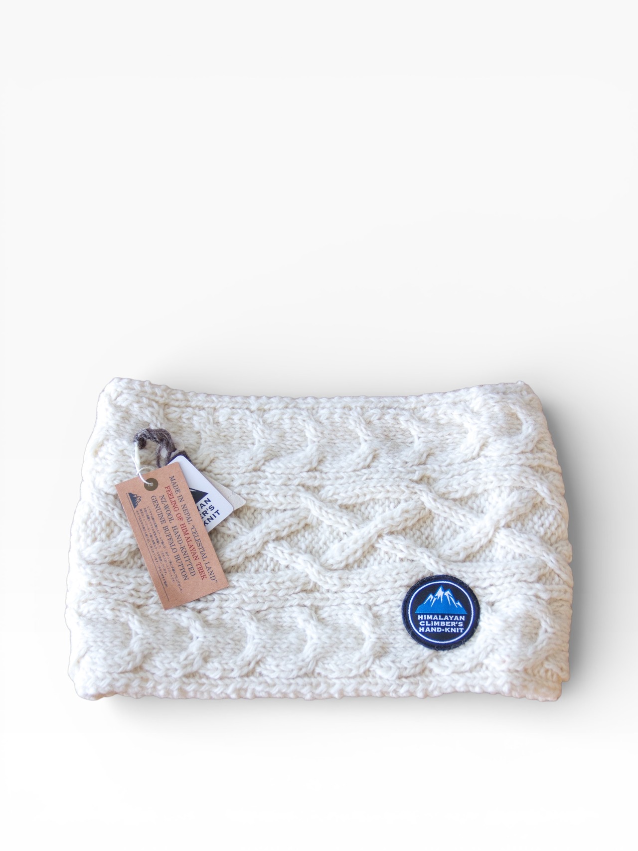 【10%OFF 送料無料！】HIMALAYAN CLIMBER’S HAND-KNIT｜手編みスヌード（ケーブル編み／フリース裏地）