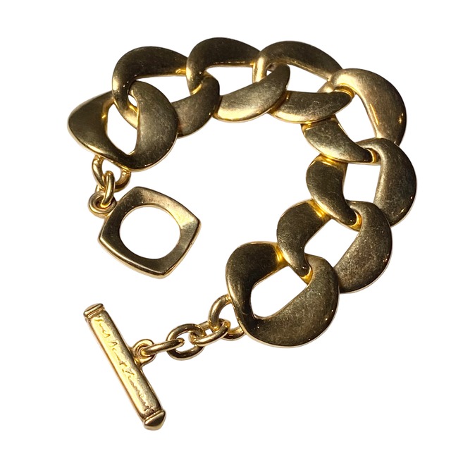 vintage YVES SAINT LAURENT chunky chain toggle bracelet