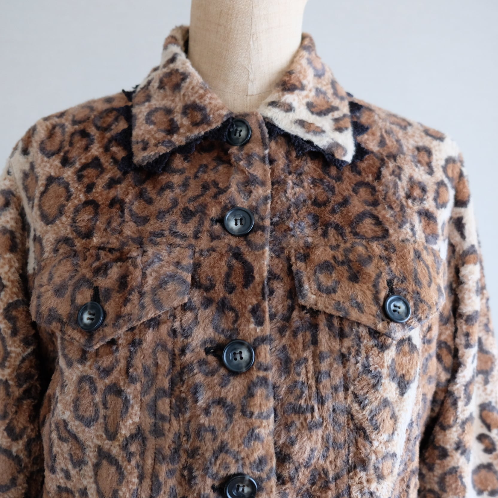 80s-90s MILK ヒョウ柄ショートジャケット | 古着屋Sique おしゃれ古着