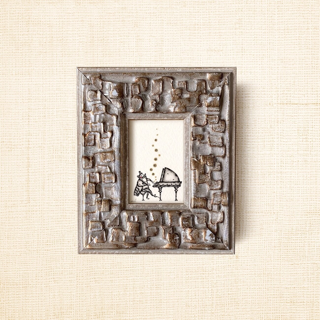 ミニ額縁 原画【 きみにとどけ 】mini size ver.   他額縁・ zoom-out・サイド画像