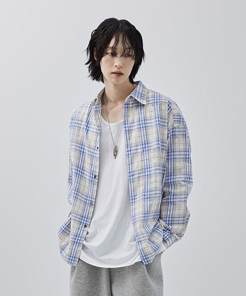 MIMTHEWARDROBE シャツ　TXT スビン 着用 ☆TXT スビン 着用！！【MIM THE WARDROBE】vintage washed