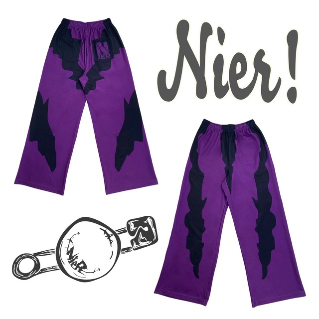 4POCKET UNISEX BICOLOR PANTS【PURPLE×BLACK】