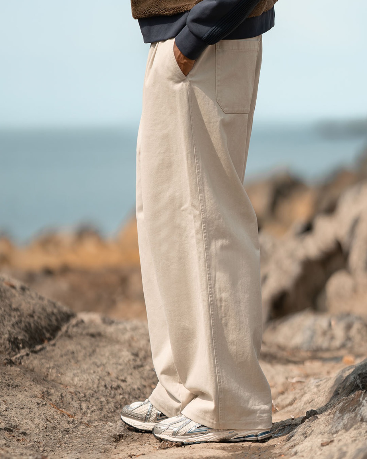 【#Re:room】WASHED VINTAGE WIDE EASY PANTS［REP334］