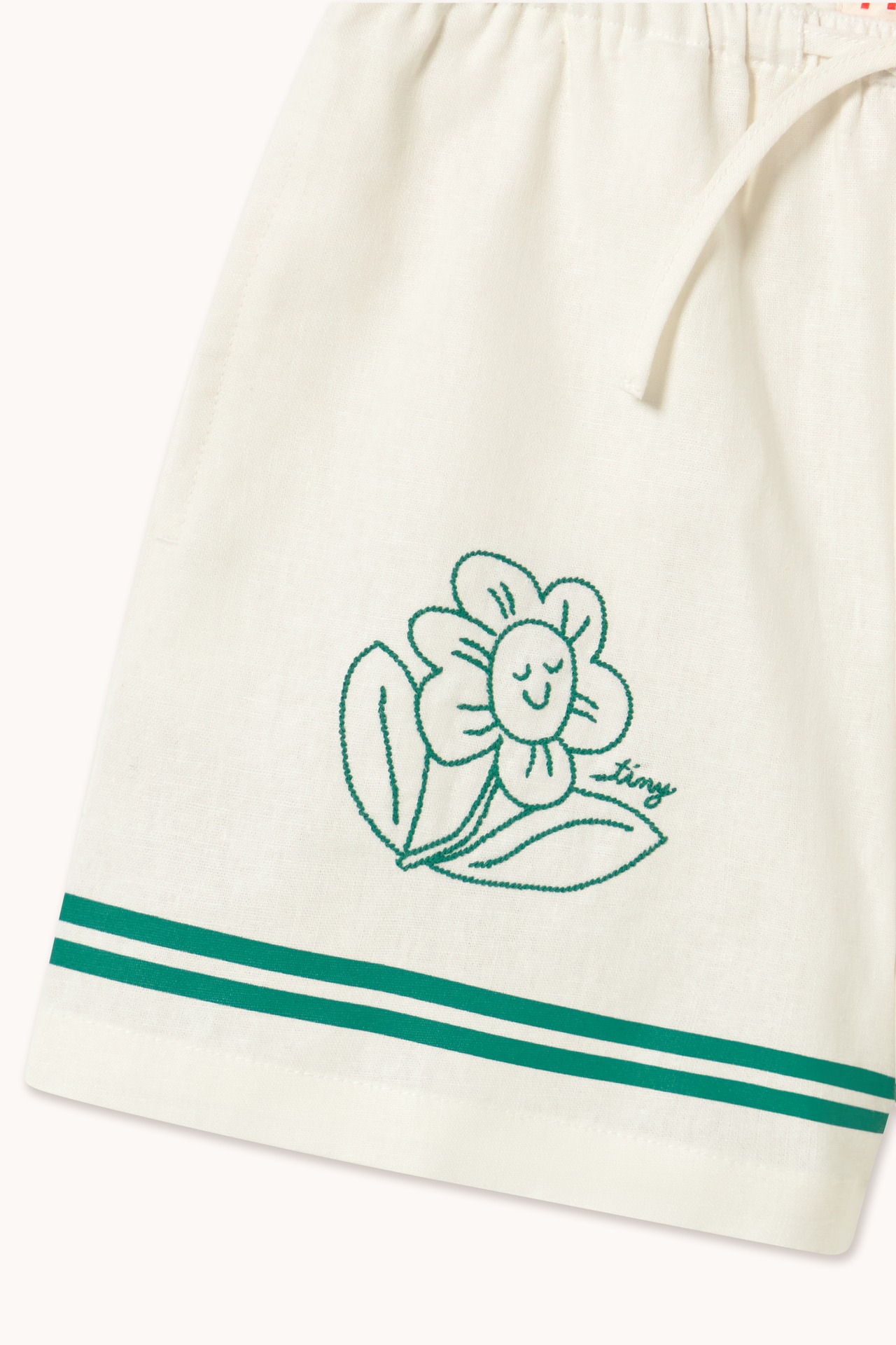 TINYCOTTONS/Daisies Linen Shorts