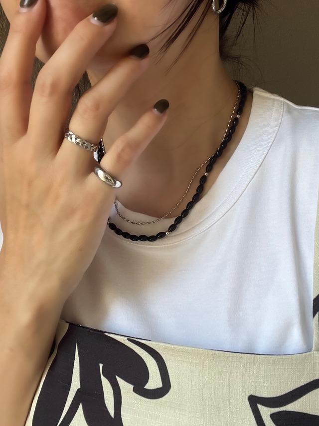【再入荷】black beans necklace