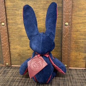 ピッグスウェードのベルラビ★マイスターの手作り「ベルズラビット」ネイビー×ワイン　写真の1点販売です