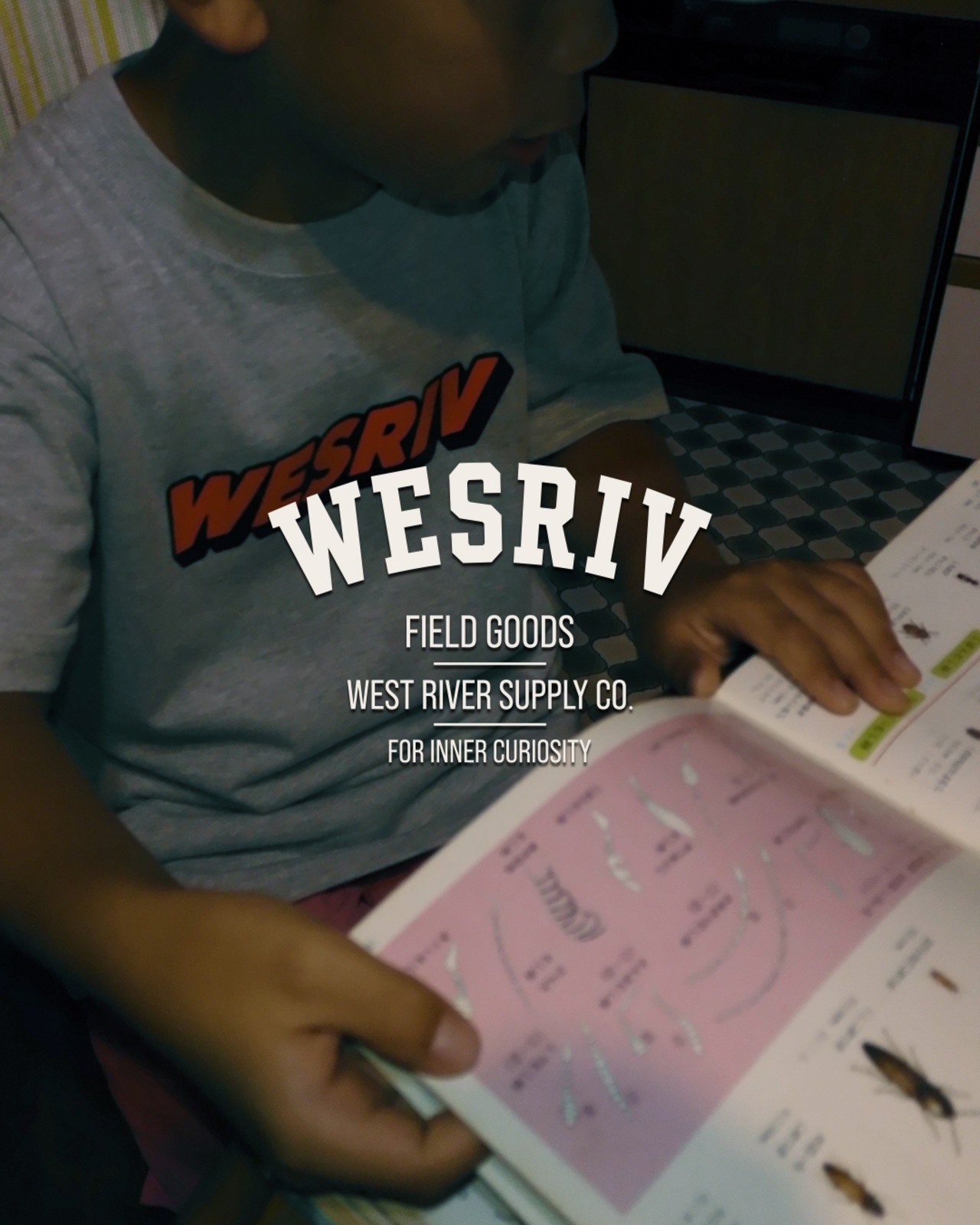 WESRIV CITY LOGO TEE / HEATHER GRAY — KIDS