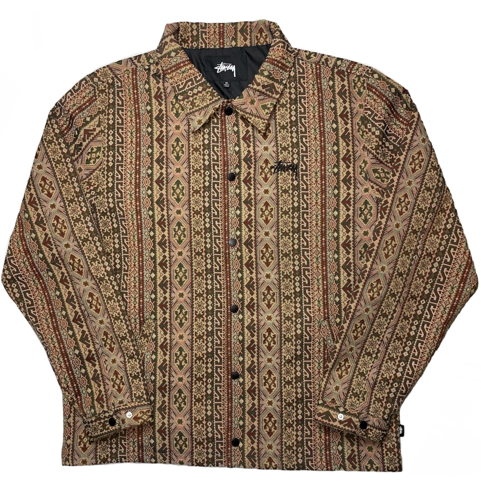 美品　STUSSY TAPESTRY CLASSIC COACHJACKET