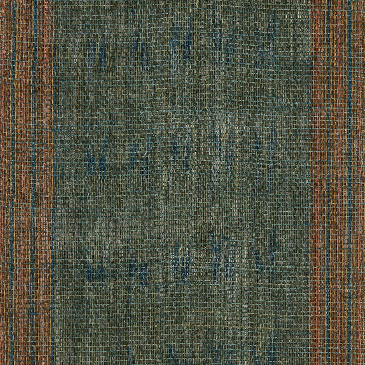 縞に矢絣文様 手績麻 夏八寸名古屋帯【中古】 | かわの屋