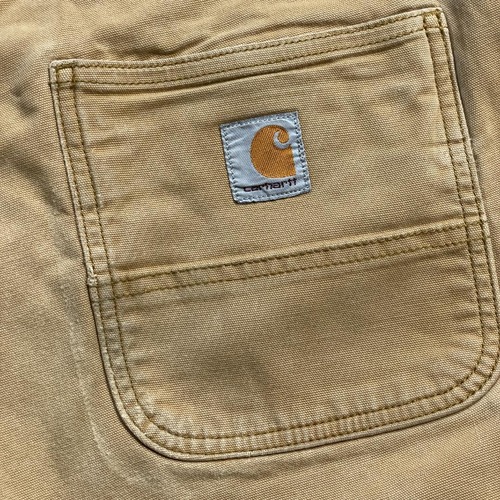 20s ブラウン ダブルニー カーハート Carhartt 30×32 詳細写真2
