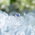 キュービックジルコニア(オーロラ)・ピアス 3mm(片耳)