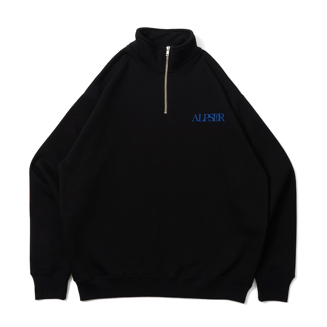 ALPSDR TULIP HALF ZIP SWEAT / BLACK