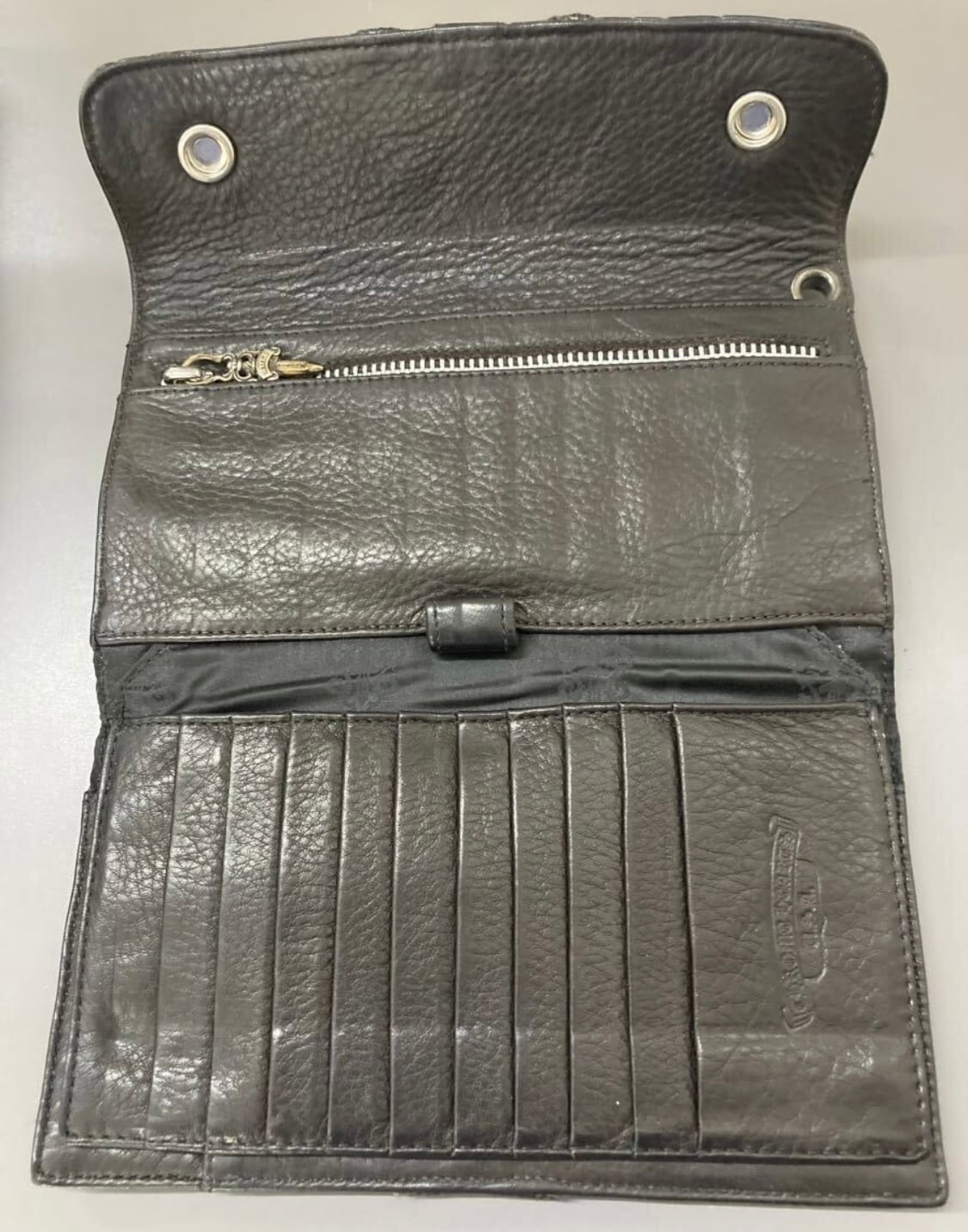 CHROME HEARTS クロムハーツ アリゲーター ウォレット WAVE ブラウン