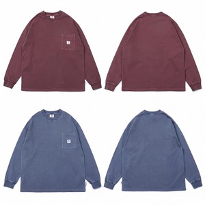 Oversized pocket long sleeve tee 1072