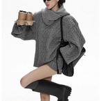 Women's three-piece round neck loose sweater set (NC209)