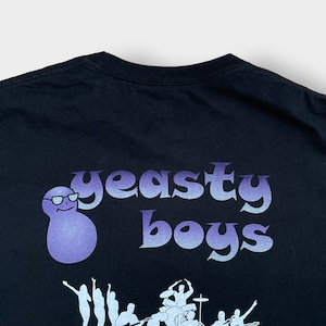 【HANES】YEASTY BOYS イースティボーイズ ワンポイントロゴ プリント バンドTシャツ バンT ロックT バックプリント L 半袖 US古着