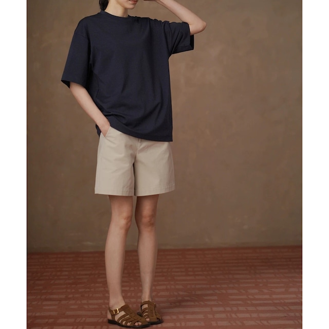 【クルーネック半袖ワイドTシャツ 】P00316