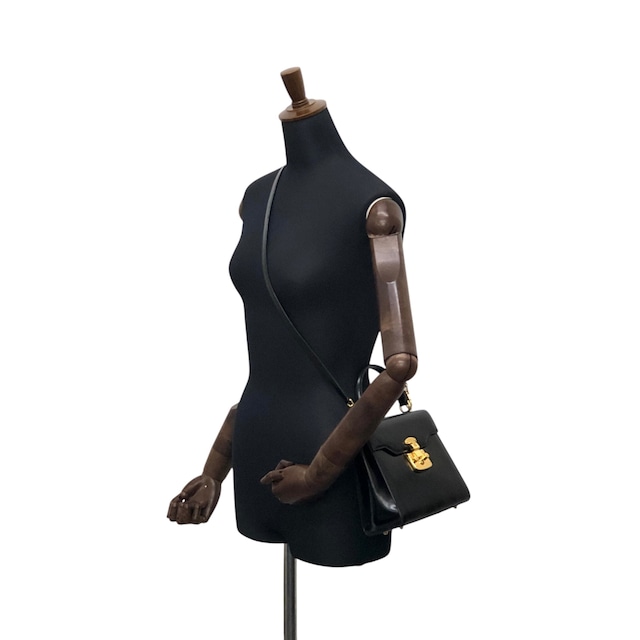 GUCCI グッチ レディロック ショルダーバッグ ブラック レザー 2way vintage ヴィンテージ オールド uiedgd