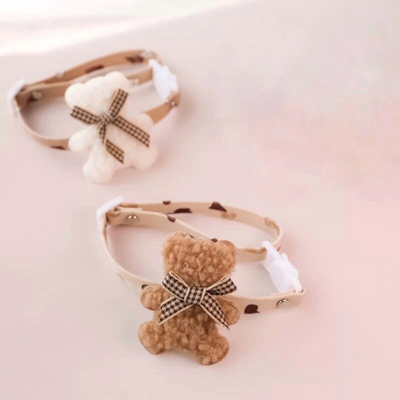 モコモコくまちゃん⭐︎猫首輪