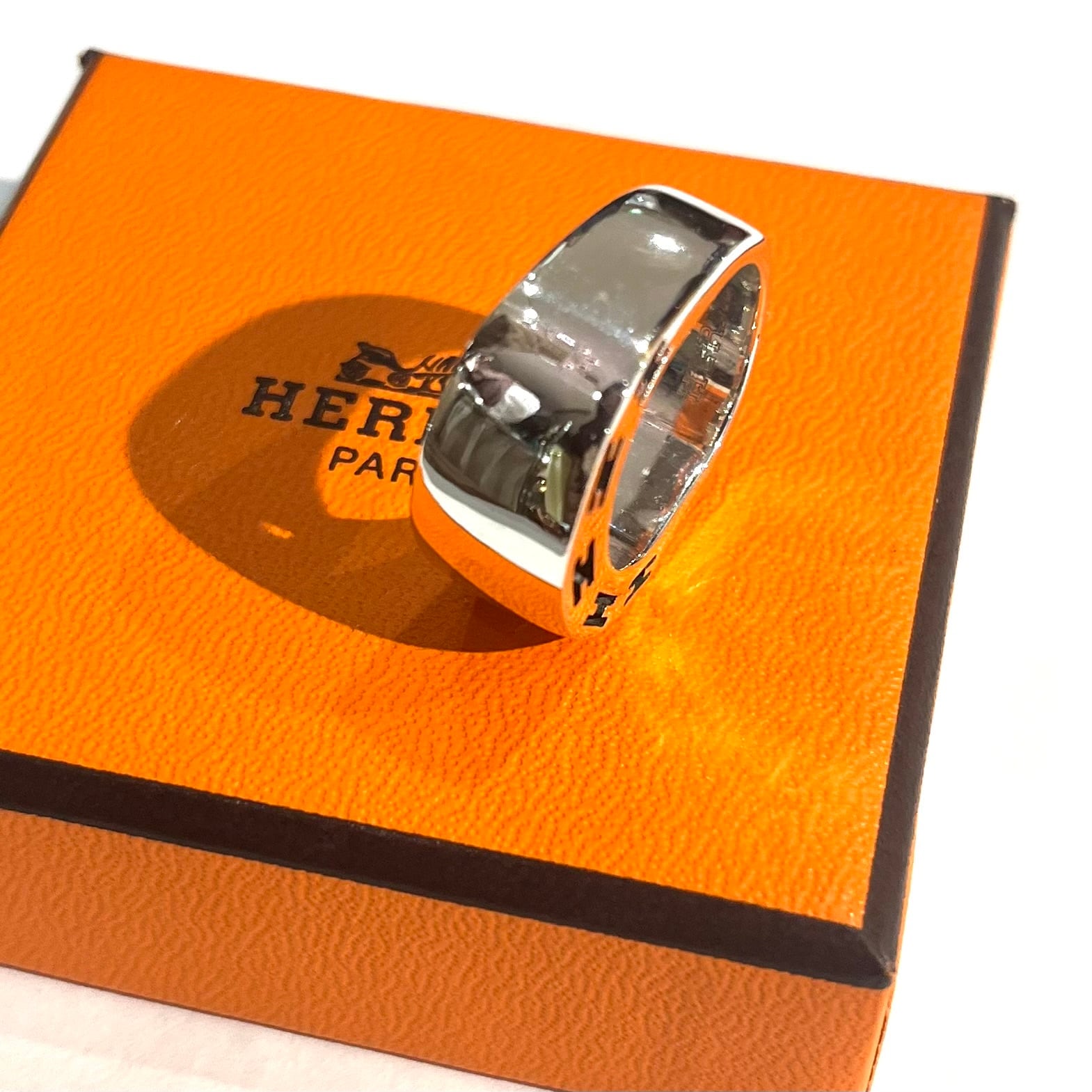 希少 【HERMÈS】【10号】1931 HERMES Hロゴ エルメスシルバー925リング