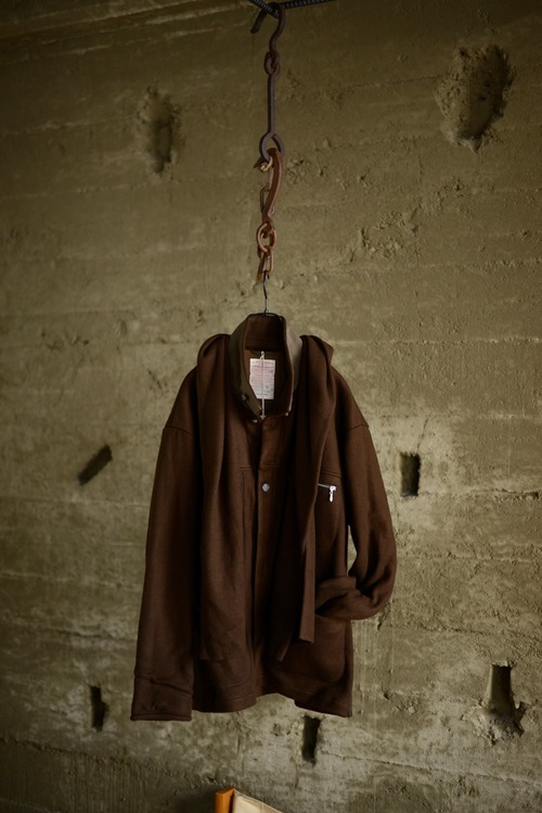 NICENESS / S.BORLAND  SILK FLEECE OVERSHIRT COAT (olive drab)
