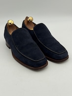 アルフレッドサージェント Alfred Sargent UK7.5 約26cm ネイビー スエード スリッポン ローファー