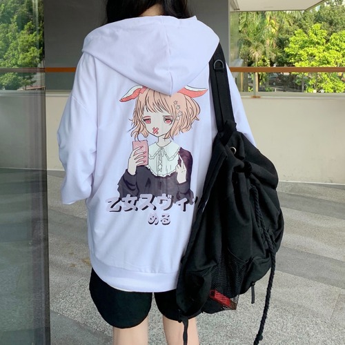 ✞ カジュアルプリントフードセーター ロング ✞ゴスロリ SM ミリ 甘ロリ クラロリ 和ロリ エレガント 黒ロリ 姫ロリ 華ロリ BB-BB80775847278