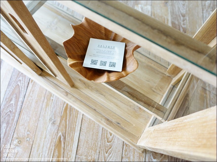 チーク無垢材 ショーケースEcke/Rep ガラスケース 飾り棚 店舗什器