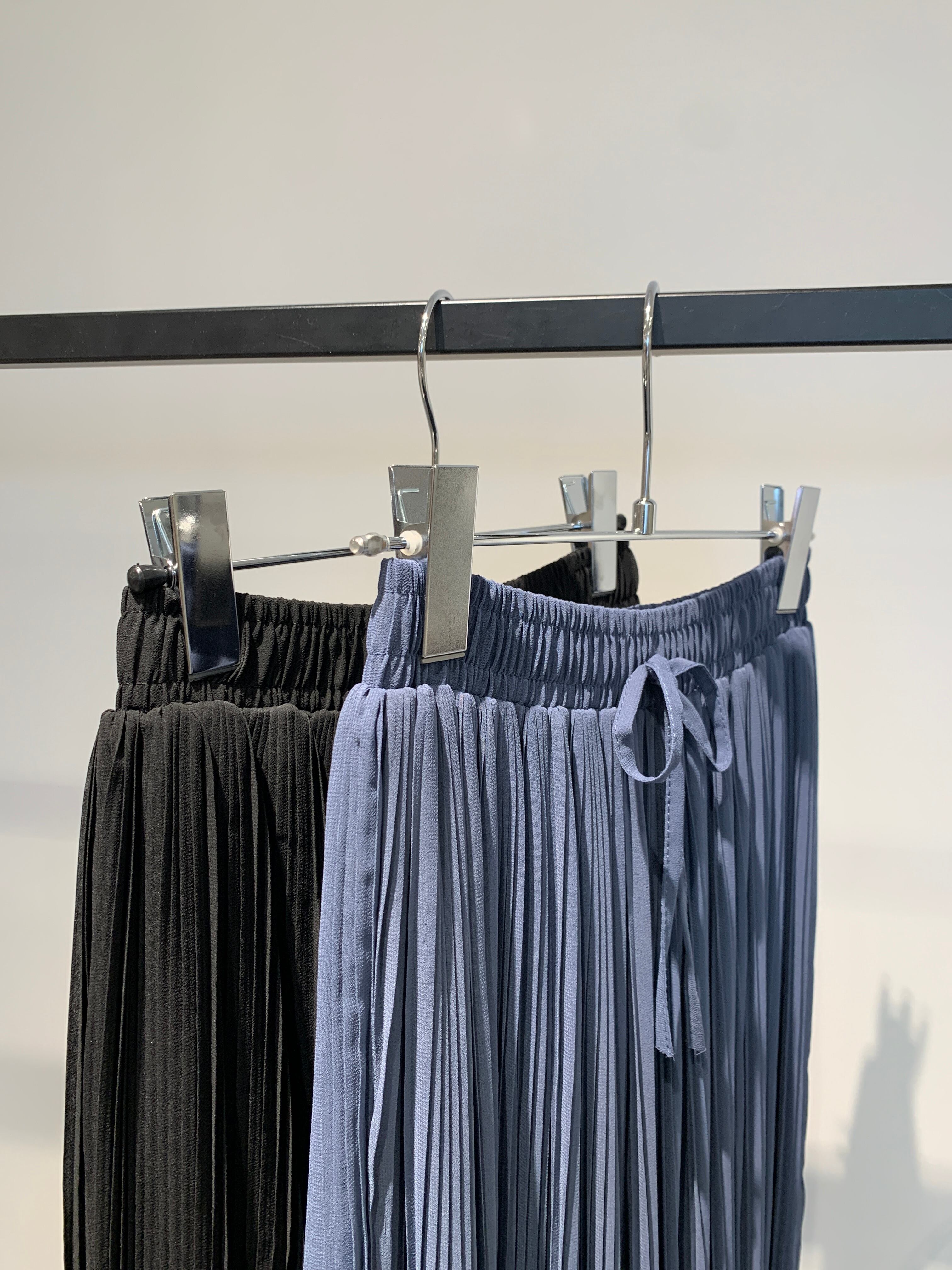 chiffon pleats gaucho pants