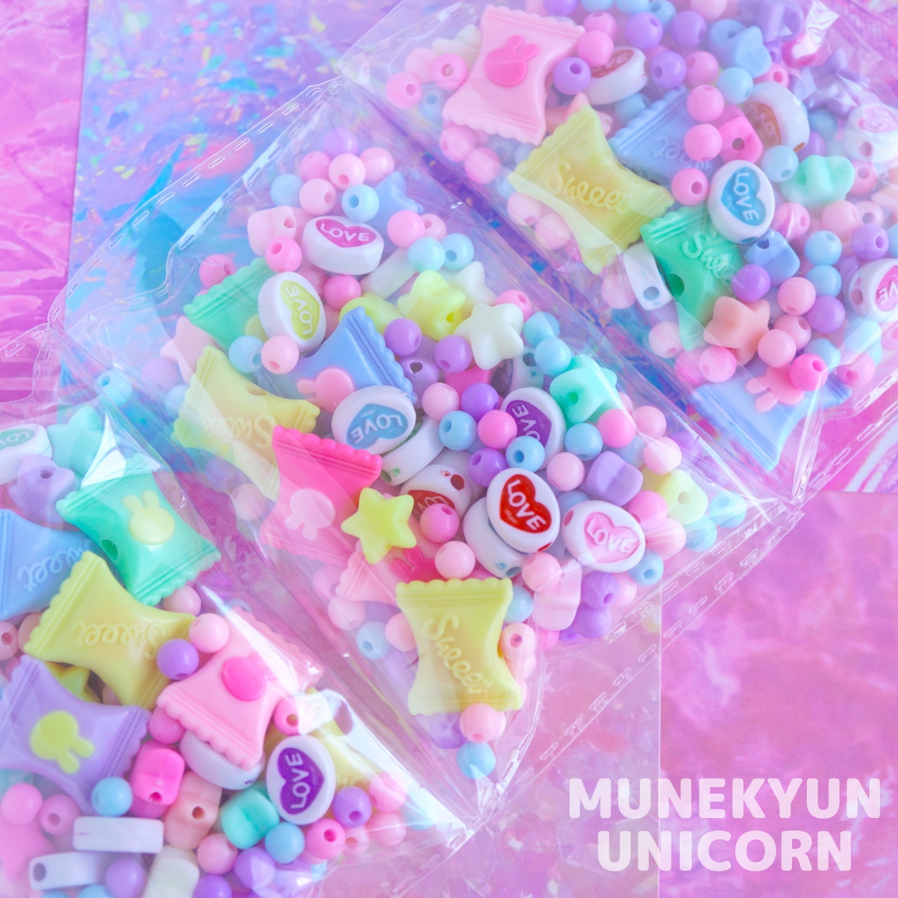 #486【40g】 お得な キャンディ シュガー ブレンド ビーズ / Great Value Candy Sugar Blend Beads