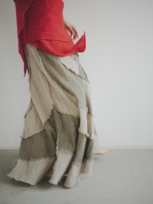 Eicayoshinari Wool Gauze Connect Skirts