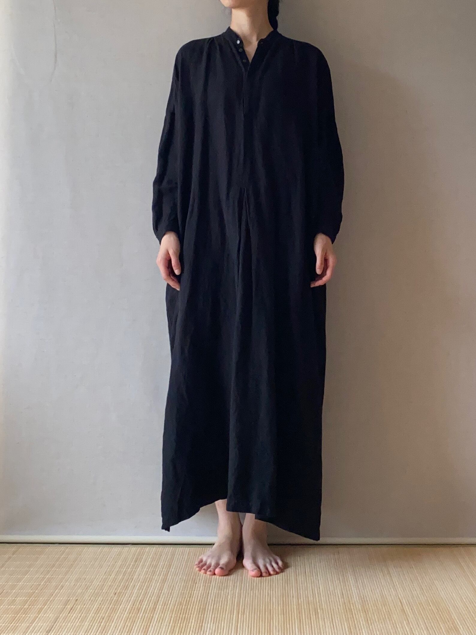 suzuki takayuki peasant dress I S231-22 black | TALE COCOON