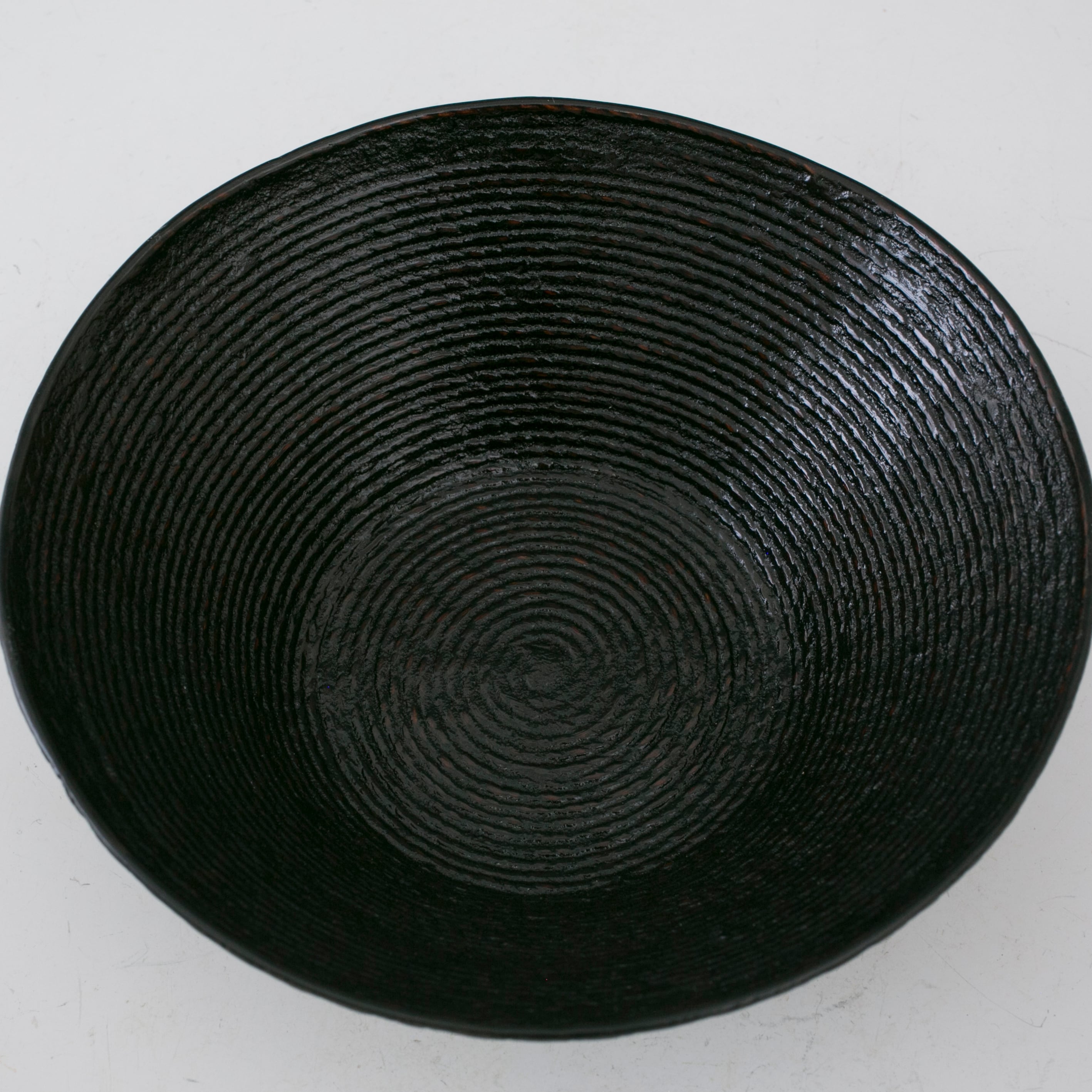 越前漆器 松田宝仙 縄漆 そば鉢 麺鉢 ペア 丼 一対 日展作家 福井の