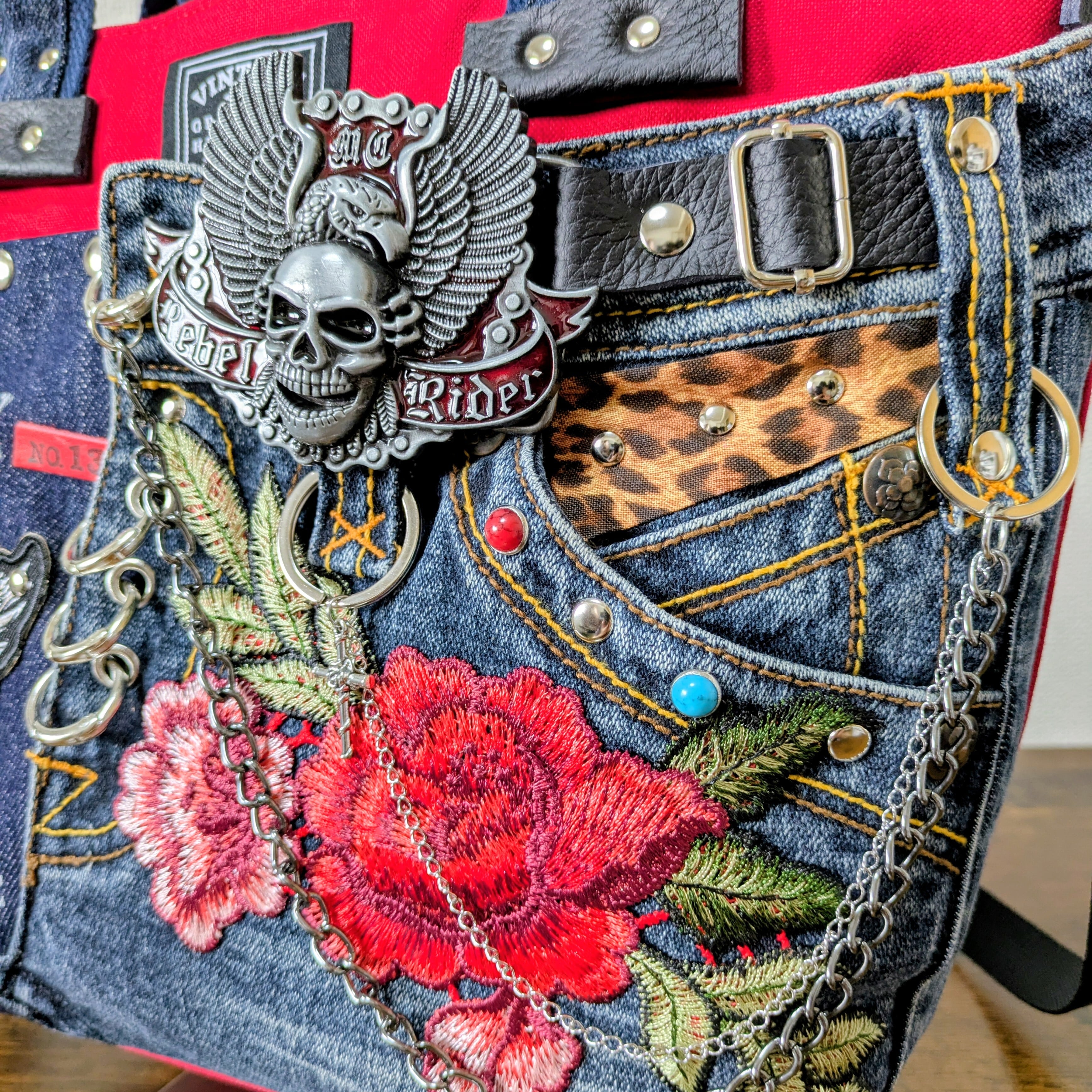 WING SKULL】デニムリメイク トートバッグ（専用商品） | pipin