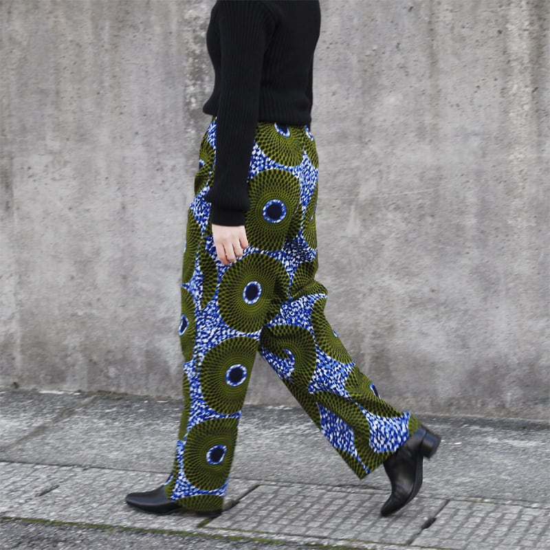 アフリカンプリントのイージーパンツ（ ストレートシルエット