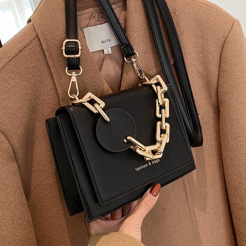 スタンダードオータムチェーン レトロ 秋物 スクウェア メッセンジャーバッグ Tiancai_Wing_Bag35439337695