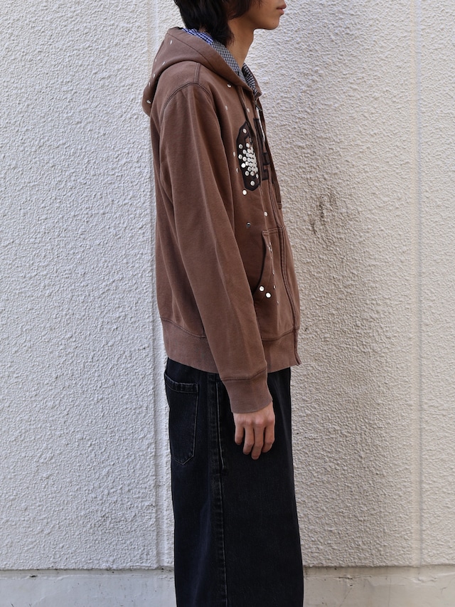 【Hannah Creak/26aw】Studded Hoodie gap body khaki