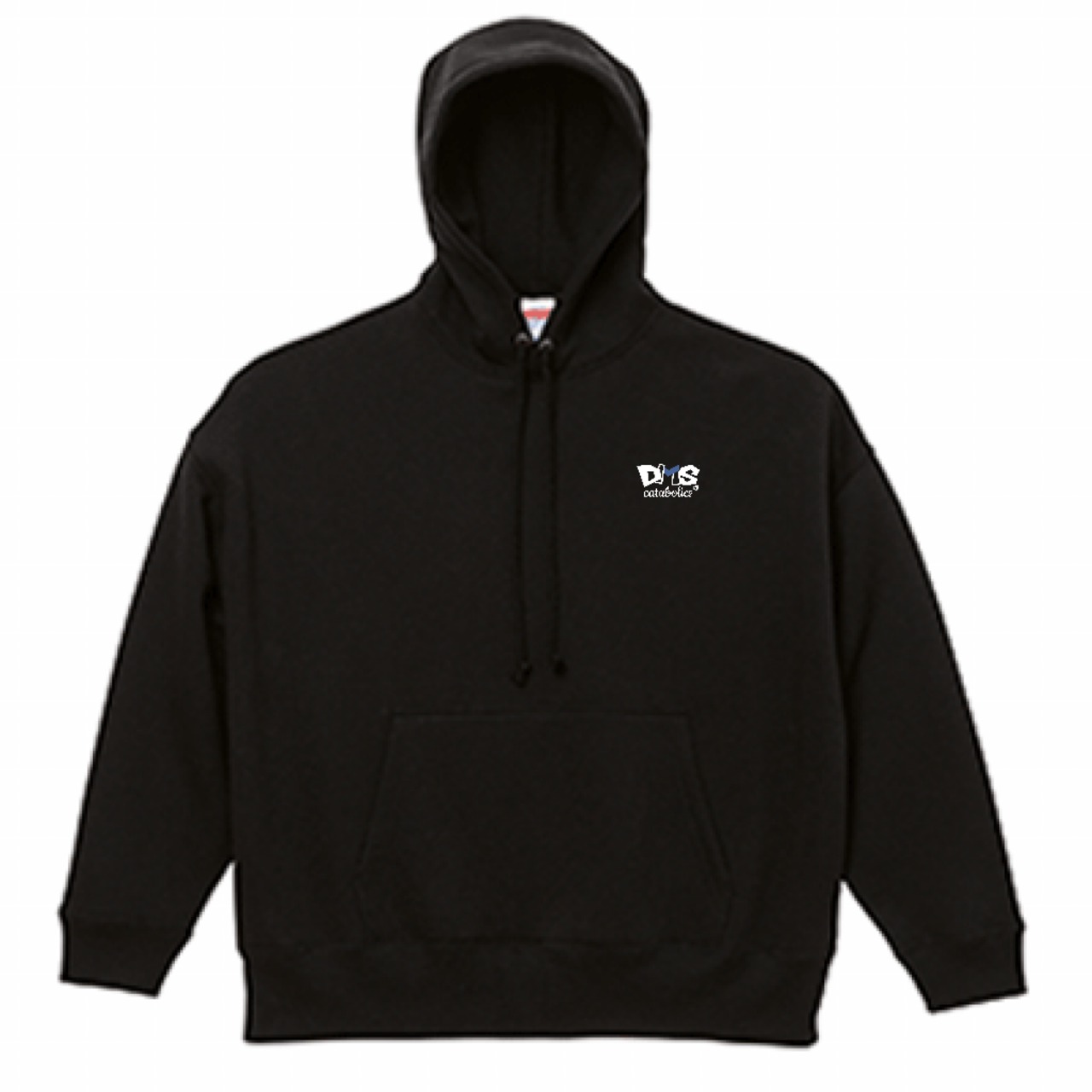 裏起毛 ビッグシルエット フーディー #2 "DMS"【ブラック】《M-XL》