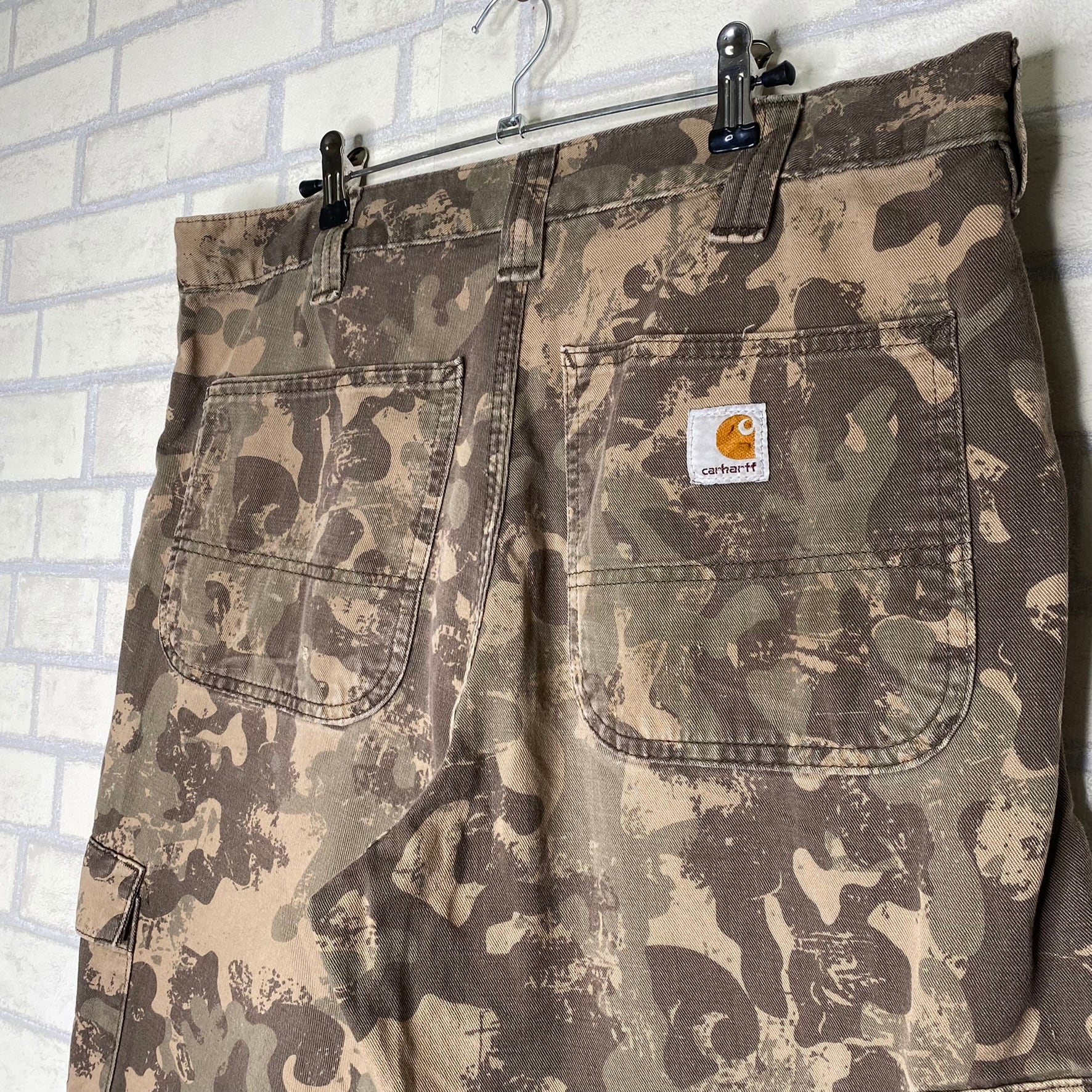 W33】Carhartt カーゴショーツ ハーフパンツ 迷彩柄 カモフラージュ 