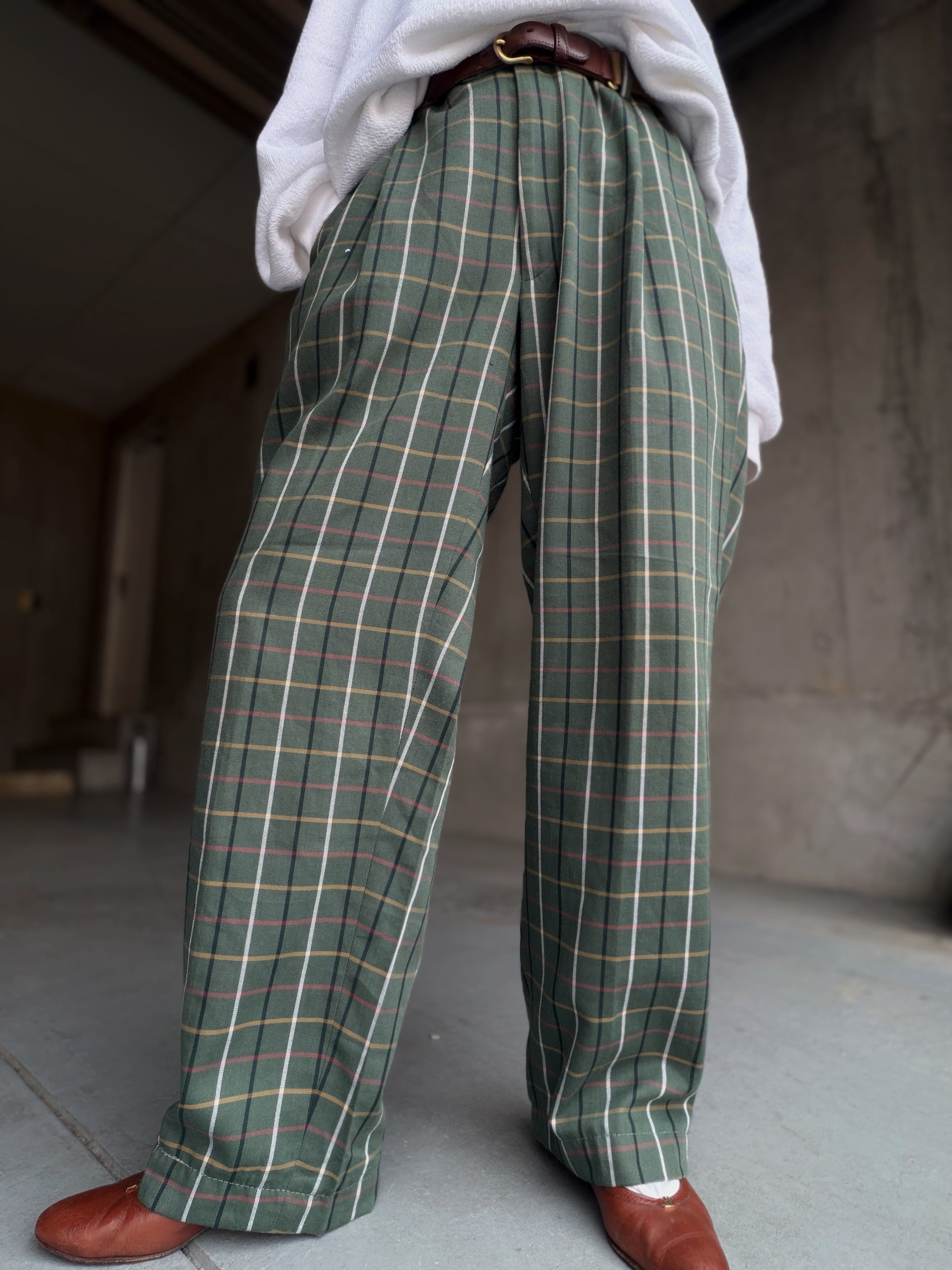 (PT1001)Check 2tac slacks made in France