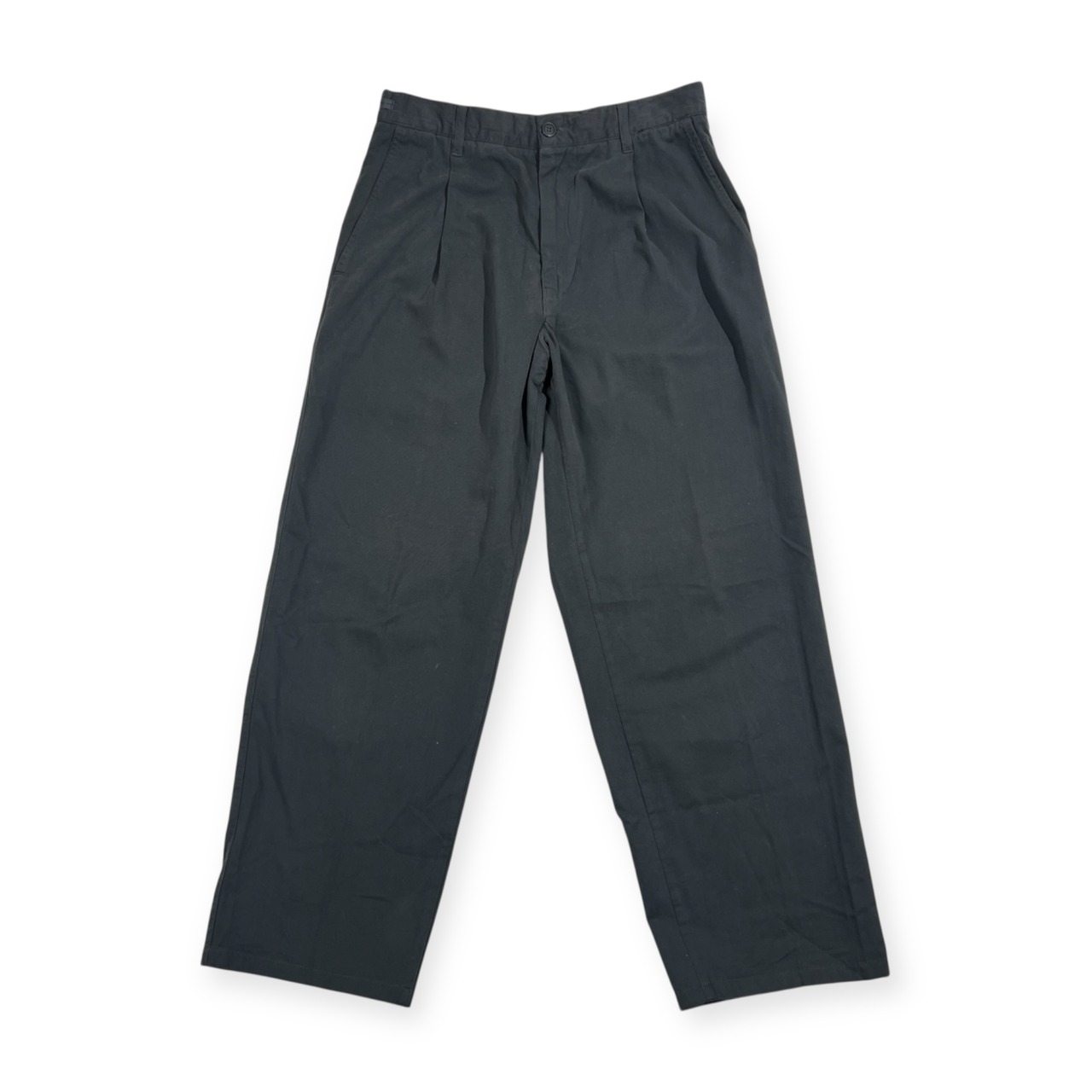 イタリア製 Ermenegildo Zegna エルメネジルドゼニア タック スラックス パンツ W78/ダークグレー メンズ