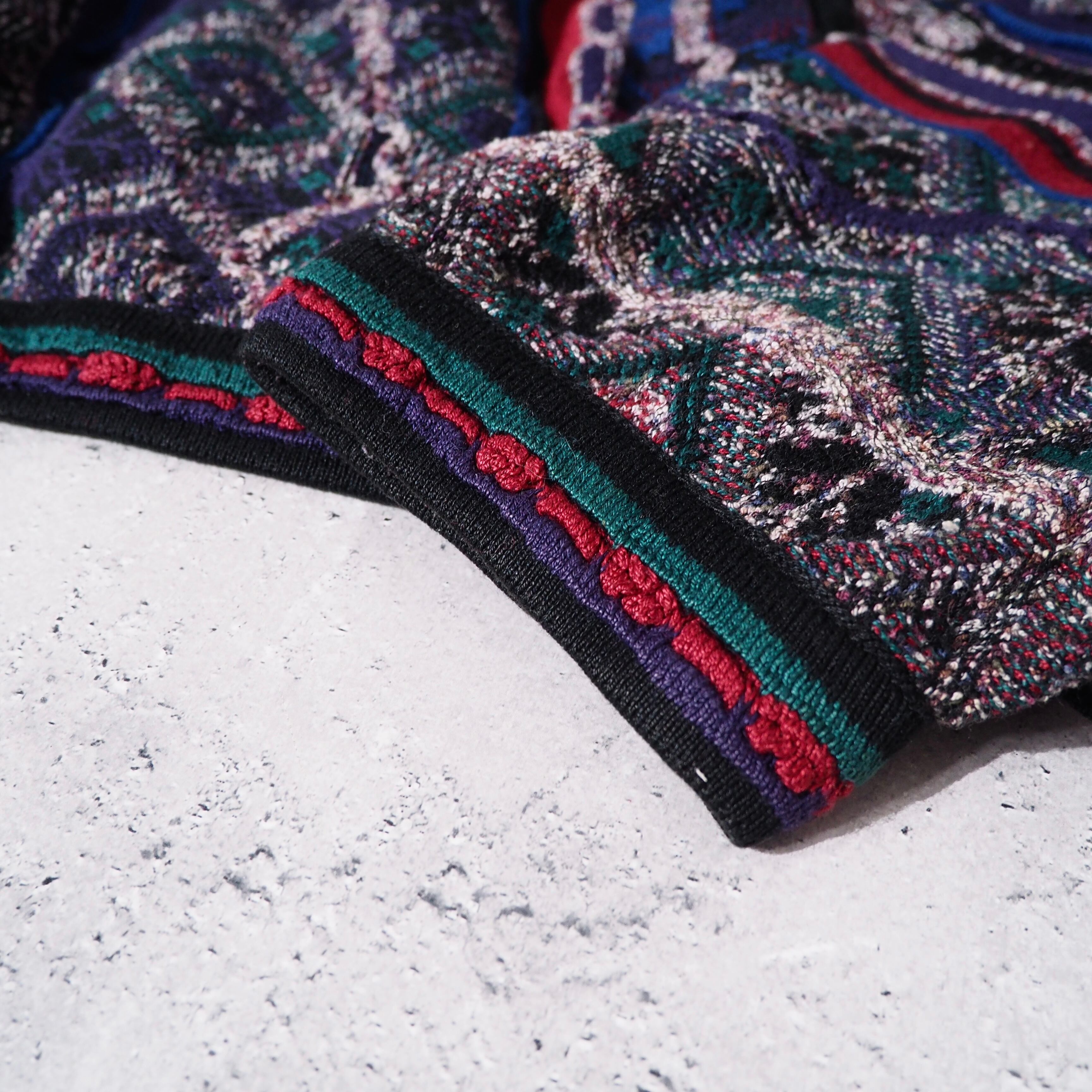 ” TUNDRA ” Bewitching chaos pattern Weaving vintage loose 3D Knit