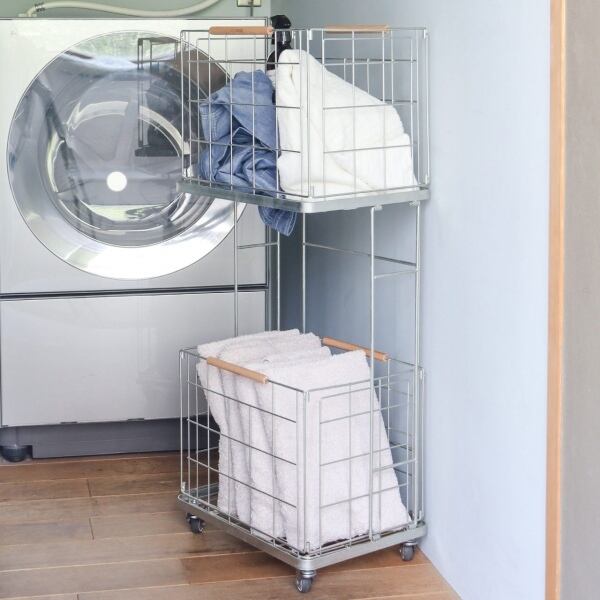 インダストリアルランドリーワゴン ジンク | a gleam