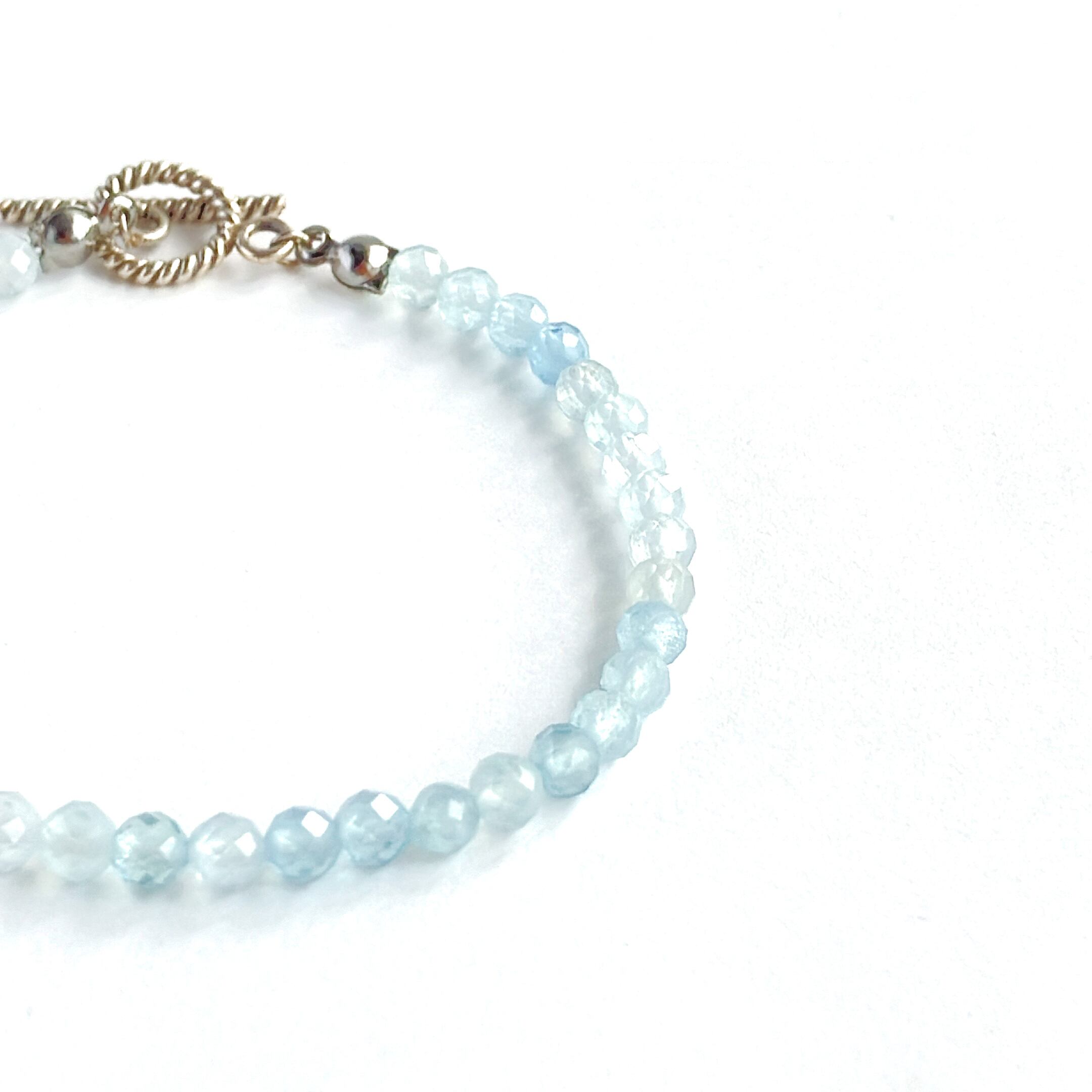 アクアマリンカレンシルバーブレスレット Aquamarine Karen Silver