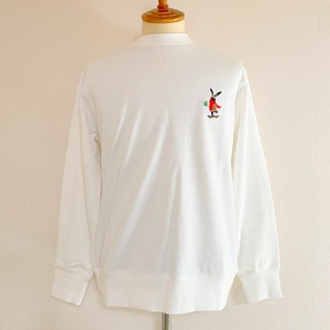 Shabby Skate Board Embroidery Sweat Shirts　Off White