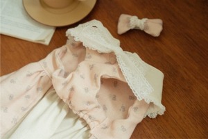予約  【pecoramou select】Vintage Rose Dress （Lace Ribbon）