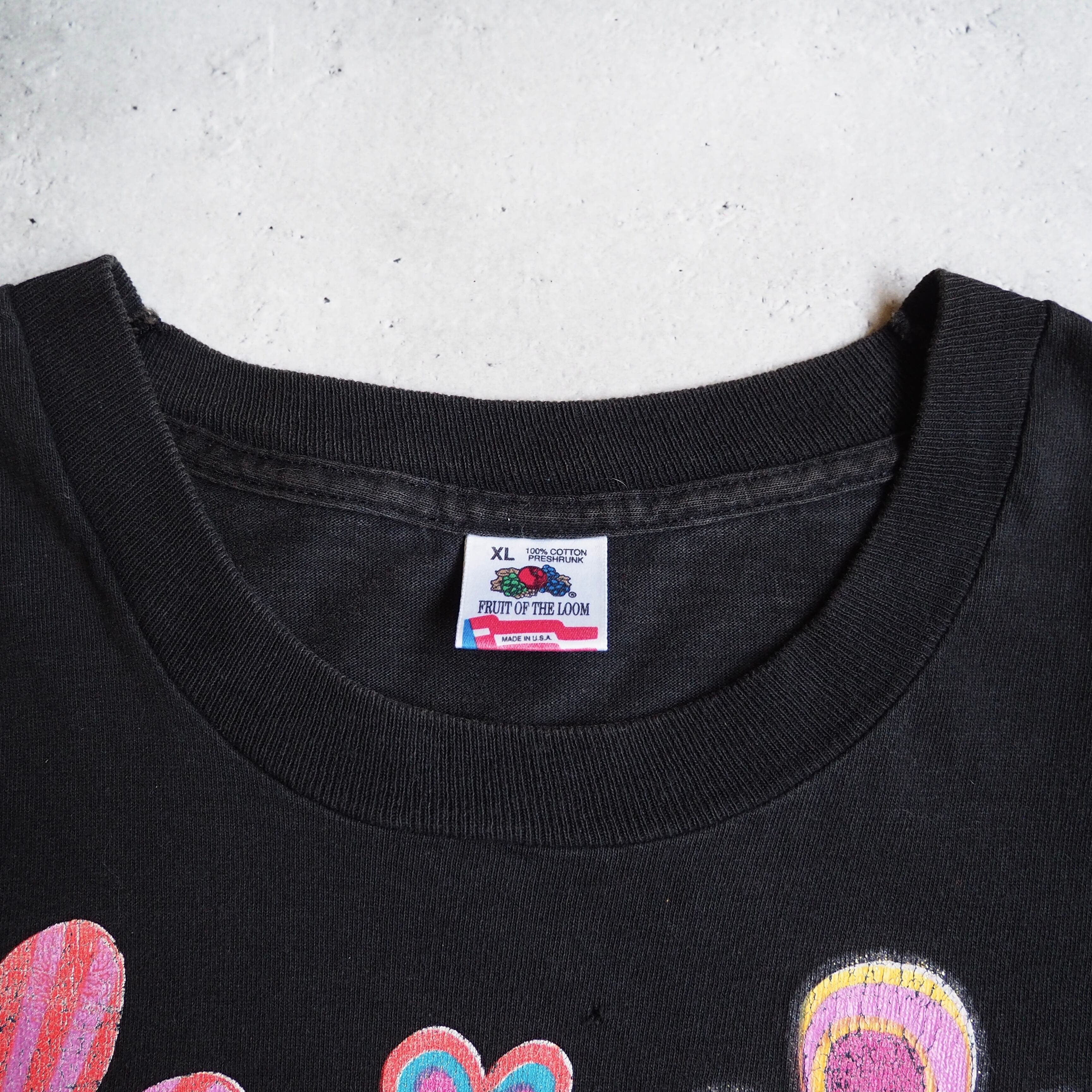 1990s " Special " Good Fade × Flower printed vintage loose SS Tee (made in USA)